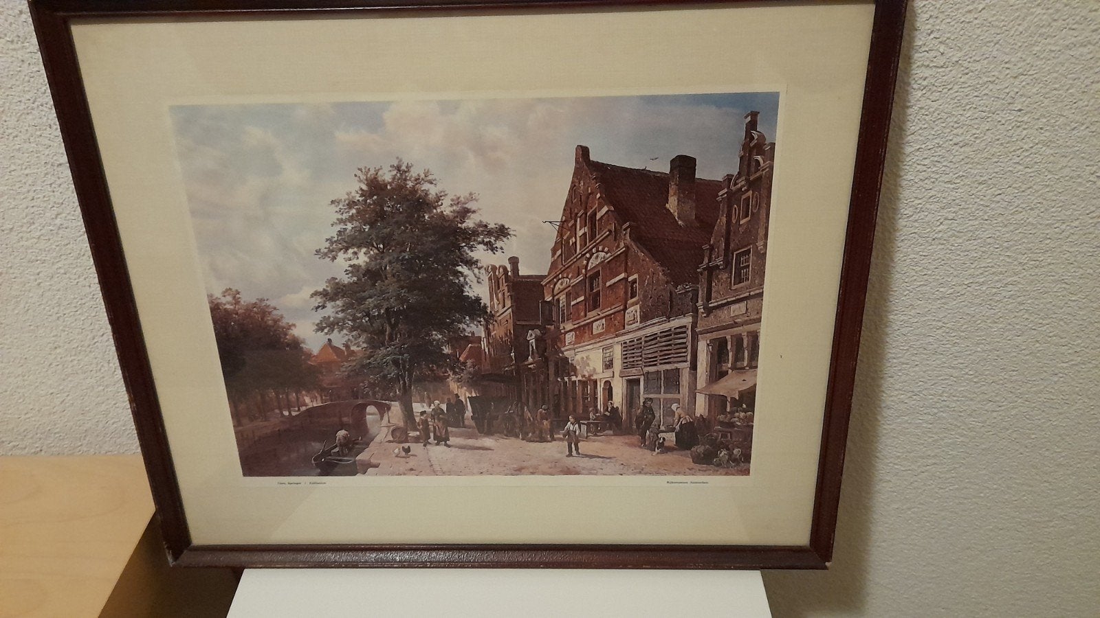 Oude prent rijksmuseum Amsterdam incl lijst., Antiek en Kunst, Ophalen