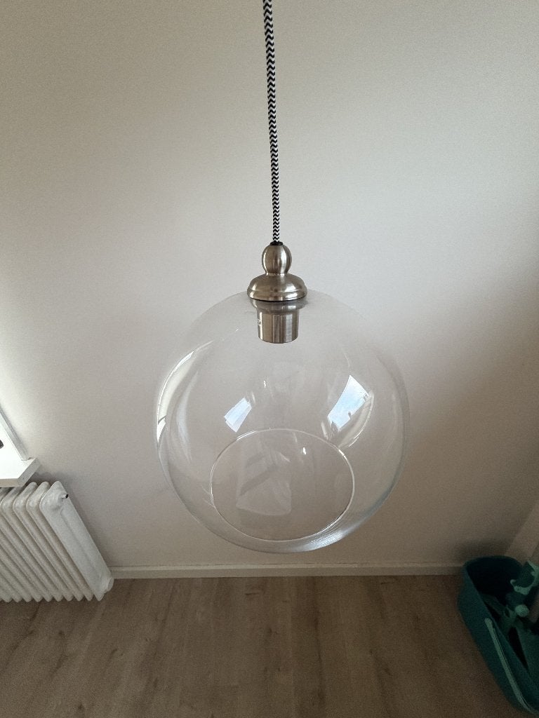 IKEA GOTHEM / JAKOBSBYN hanglamp – glazen kap, Huis en Inrichting, Ophalen, Zo goed als nieuw, Glas, E27 (groot)