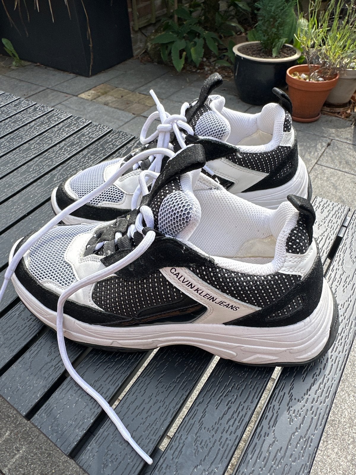 Calvin Klein Jeans Maya Chunky Dad Sneakers mt 37, Zwart, Ophalen of Verzenden, Sneakers of Gympen, Zo goed als nieuw