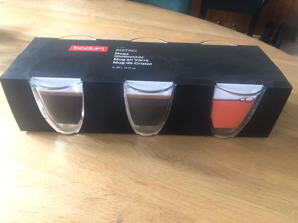 NIEUW 6x Theeglas Bodum Bistro Transparant 350 ml, Ophalen, Glas of Glazen, Nieuw, Glas