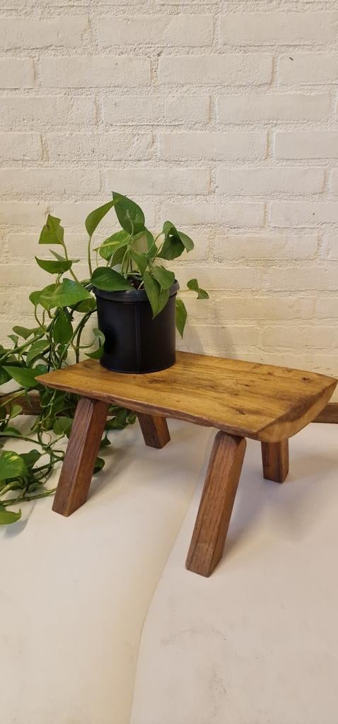 Vintage krukje boomstam - Brutalist - Plantentafel, Gebruikt, Onbekend, Ophalen of Verzenden, Onbekend