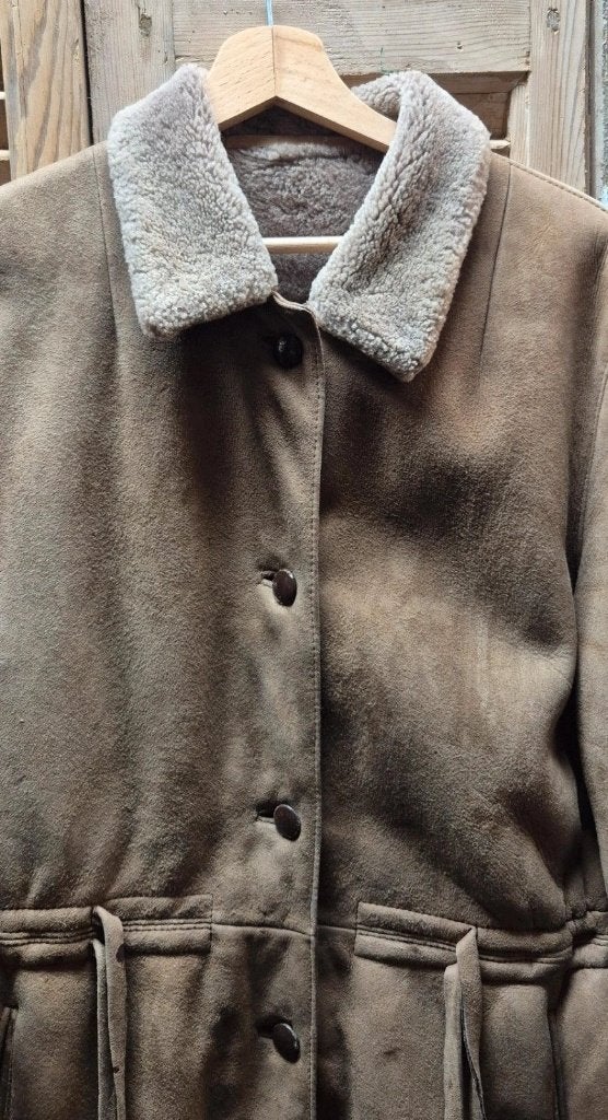 Warme Lammycoat, Kleding | Dames, Maat 38/40 (M), Modell, Bruin, Djt@dejuistetoon.eu