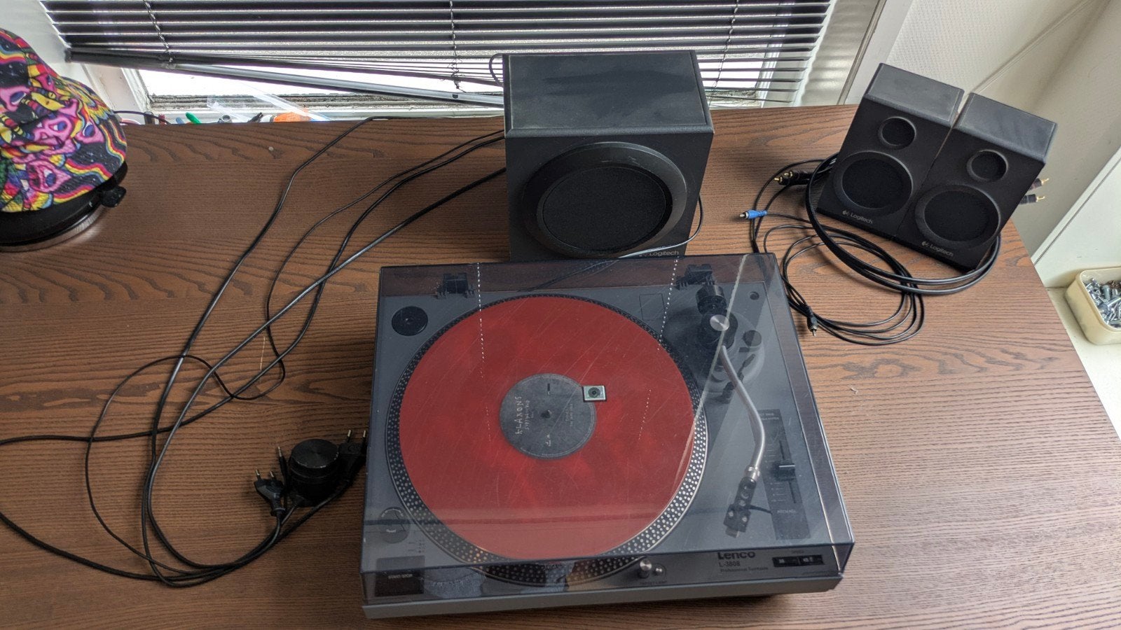 Lenco L-3808 Platenspeler, Pitch-regelaar, Zo goed als nieuw, Platenspeler, Ophalen
