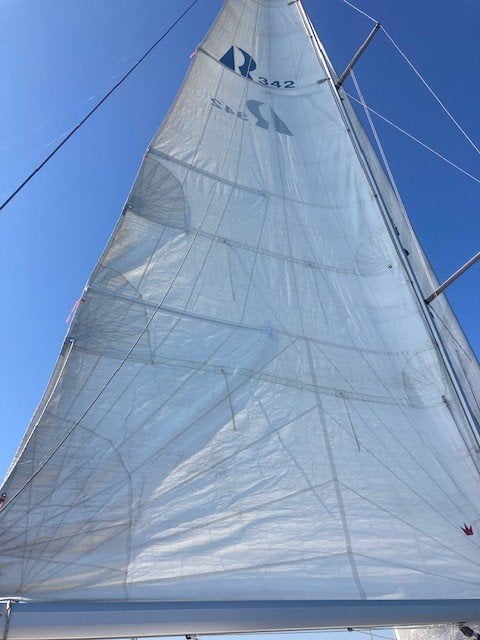 Grootzeil voor 34/35 footer, 6 meter of meer, Gebruikt, Grootzeil, Ophalen