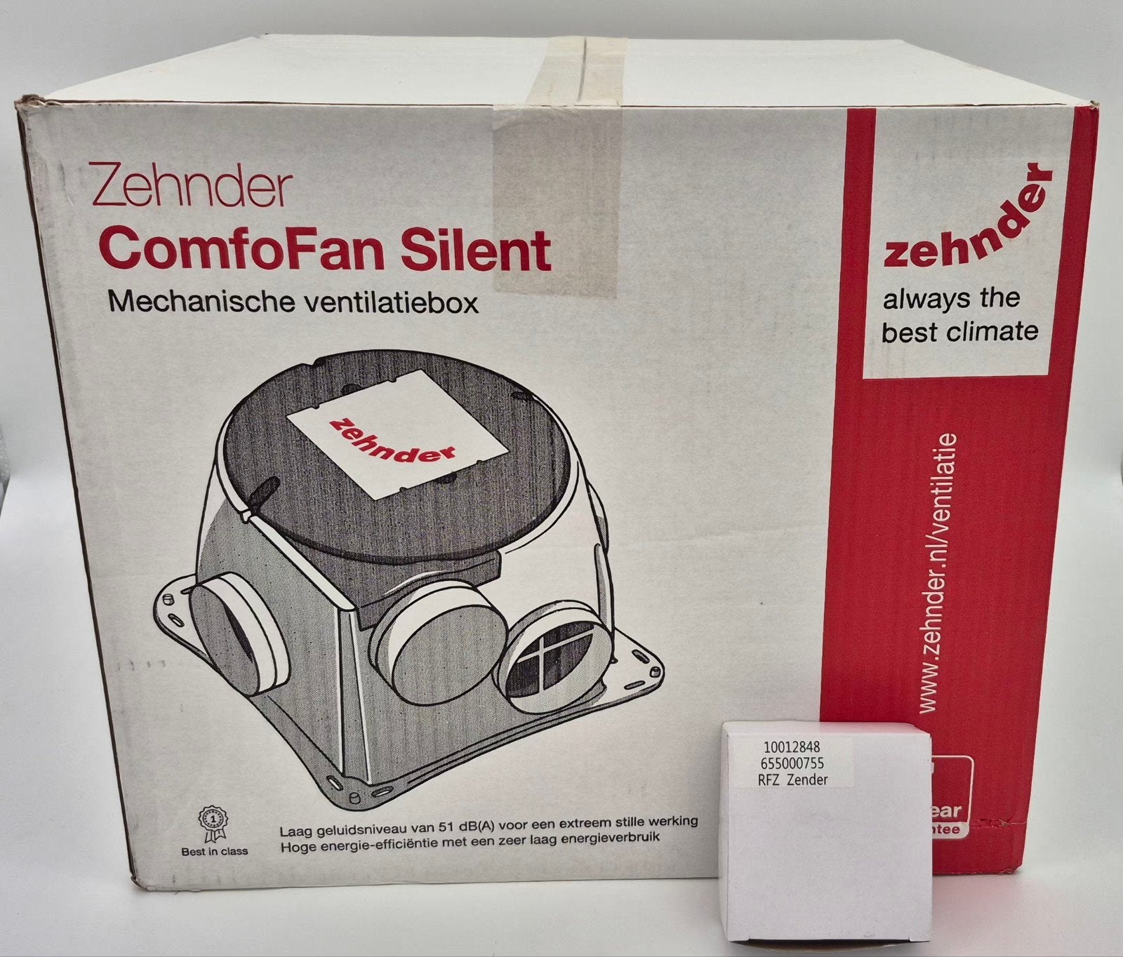 Nieuwe Zehnder ComfoFan Silent (MV box) incl. RFZ bediening, Ophalen of Verzenden, Nieuw, Afzuiger