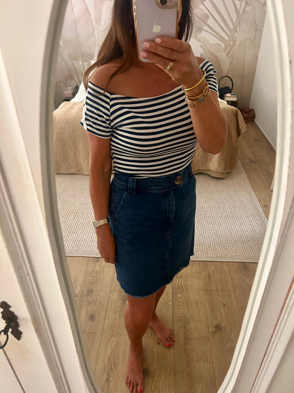 Pieces jeans rokje maat L, Blauw, Maat 42/44 (L), Ophalen of Verzenden, Zo goed als nieuw
