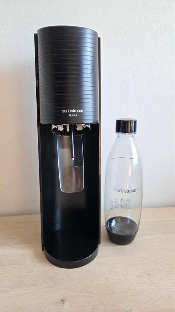 Sodastream Terra Zwart incl. CO2 Cilinder + Fles, Witgoed en Apparatuur, Ophalen, Gebruikt