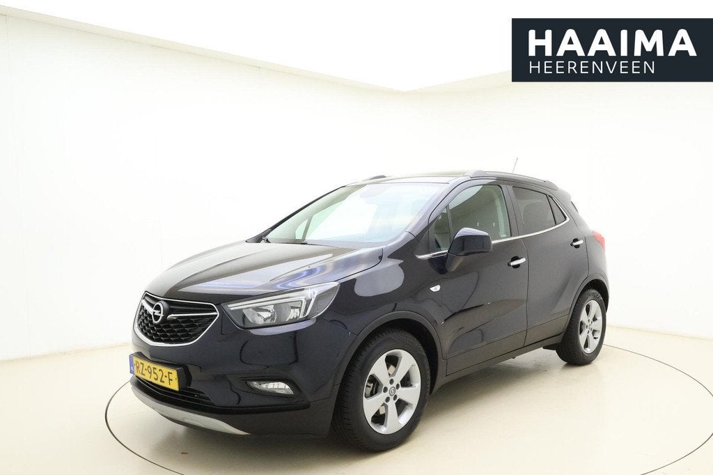 Opel Mokka X 1.4 Turbo 140pk Innovation | Lederen bekleding, Auto's, Opel, Voorwielaandrijving, Gebruikt, Blauw, Automatische klimaatregeling