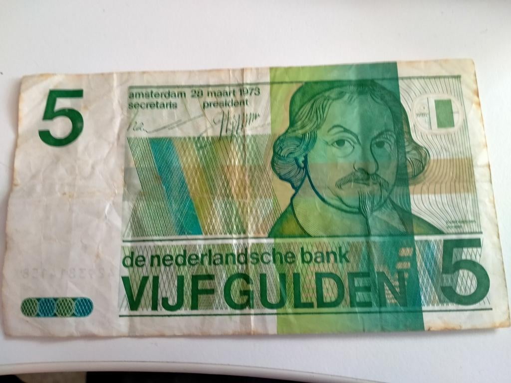 5 Gulden Nederlands biljet 1973 - Vondel (5 stuks), Postzegels en Munten, Bankbiljetten | Nederland, Los biljet, 5 gulden, Ophalen of Verzenden