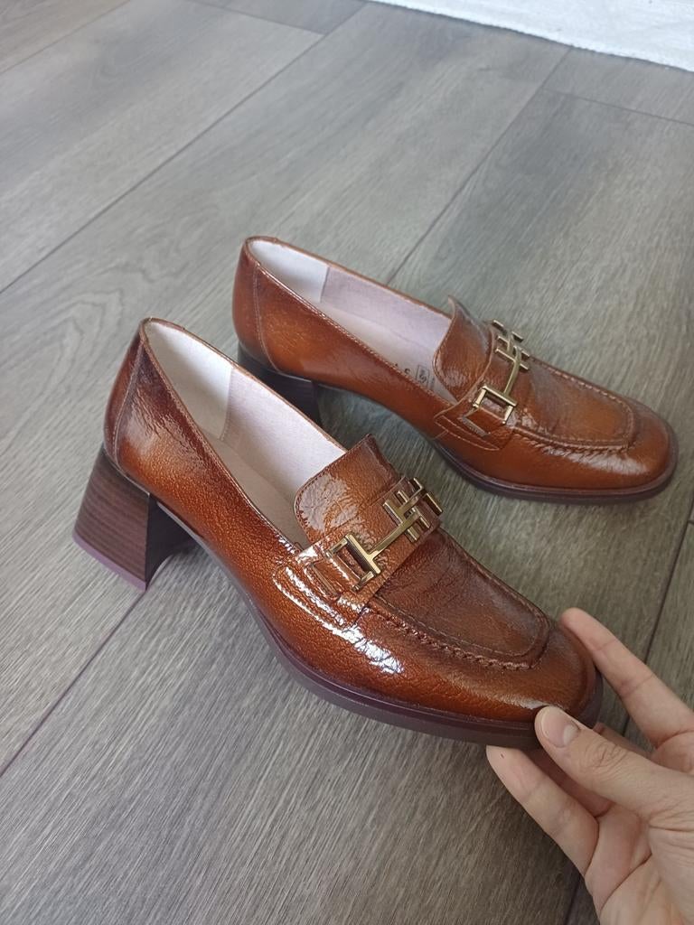Hispanitas loafer sandalen met hak, maat 39, Hispinitas, Bruin, Nieuw, Sandalen of Muiltjes