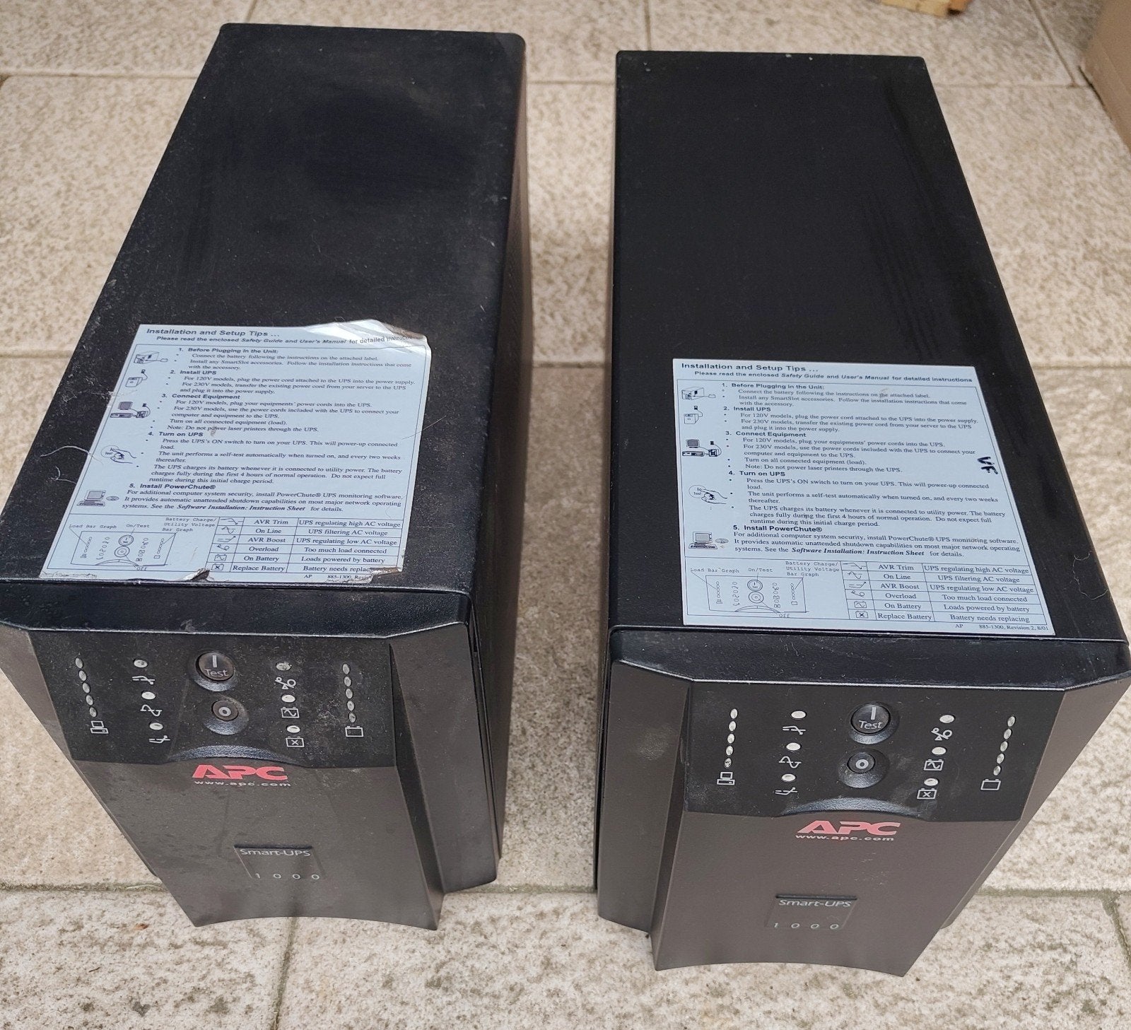 2x APC Smart-UPS SUA1000I noodstroom (excl accu), Ophalen of Verzenden, Gebruikt