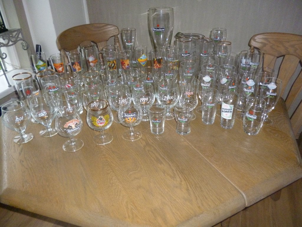 leuke Heineken verzameling, Verzamelen, Biermerken, Ophalen, Zo goed als nieuw, Glas of Glazen, Heineken