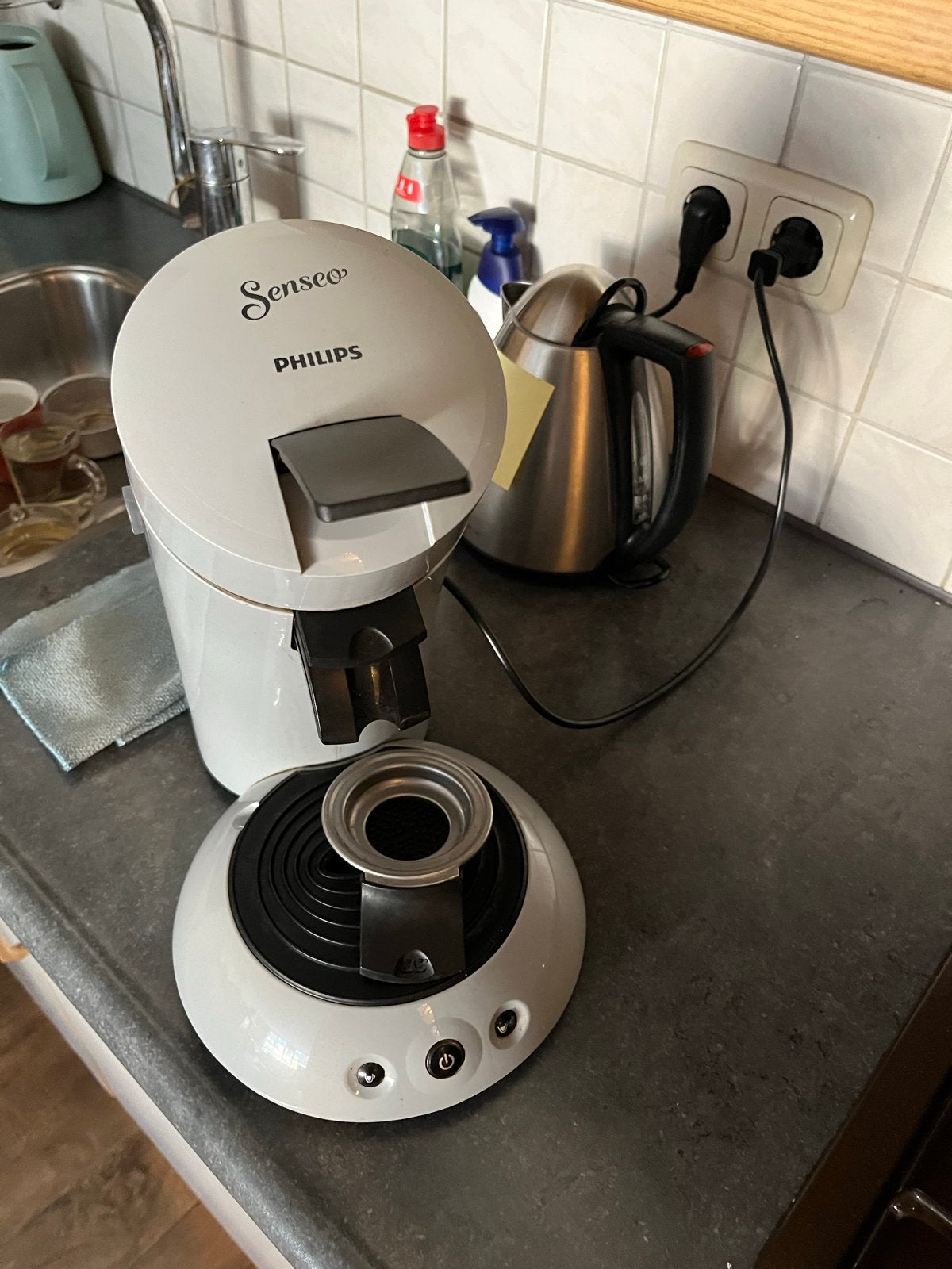 Philips Senseo koffiezetapparaat - grijs, Ophalen, Koffiepads en cups, Gebruikt, Koffiemachine
