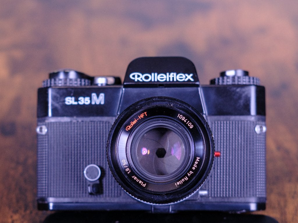 Rollei SL35M  + SL35 + Rollei Planar 50 mm f/1.8, Audio, Tv en Foto, Fotocamera's Analoog, Ophalen of Verzenden, Gebruikt, Spiegelreflex