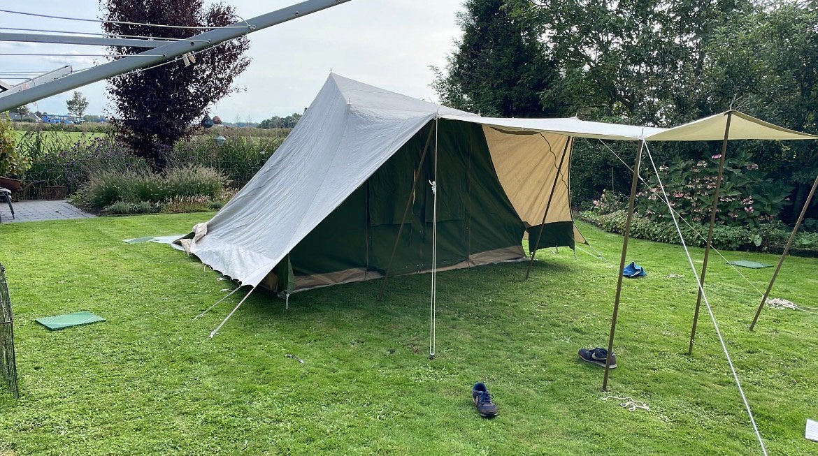 Randstad Bunzing stormtent, Caravans en Kamperen, Ophalen, Gebruikt