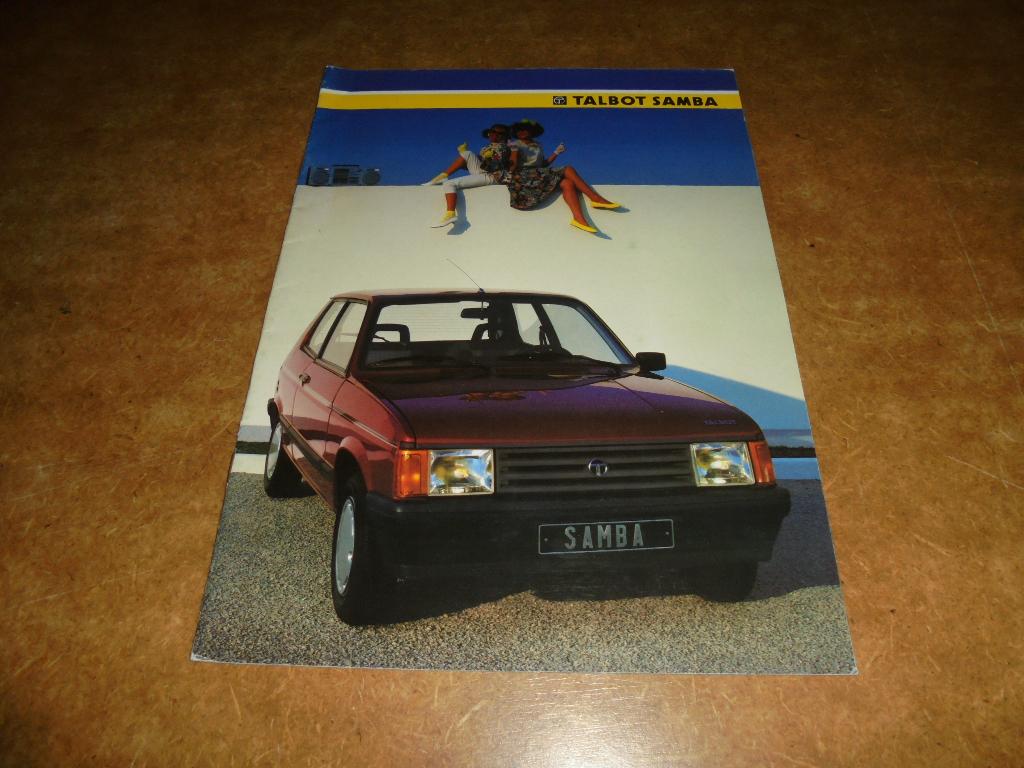 brochure Talbot Samba  1985, Ophalen of Verzenden, Zo goed als nieuw, Overige merken