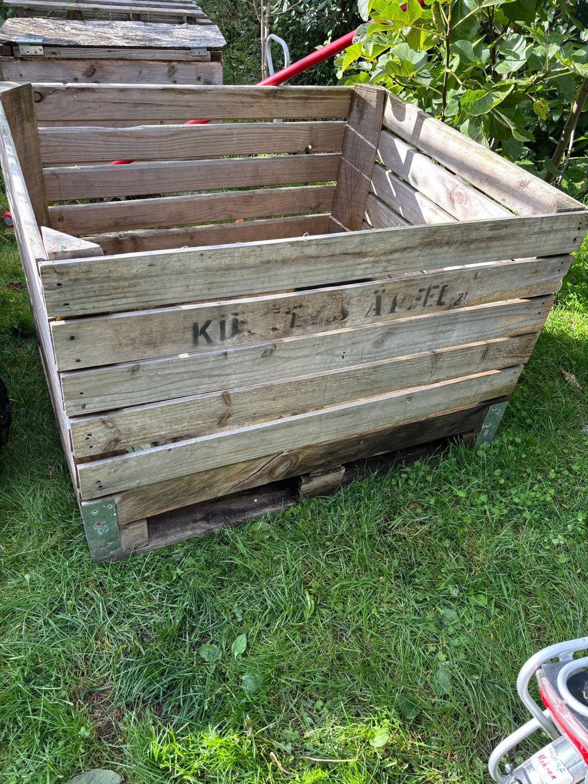 2x Houten fruitkisten / aardappelkisten, Ophalen, Gebruikt, 60 cm of meer, Bak of Kist