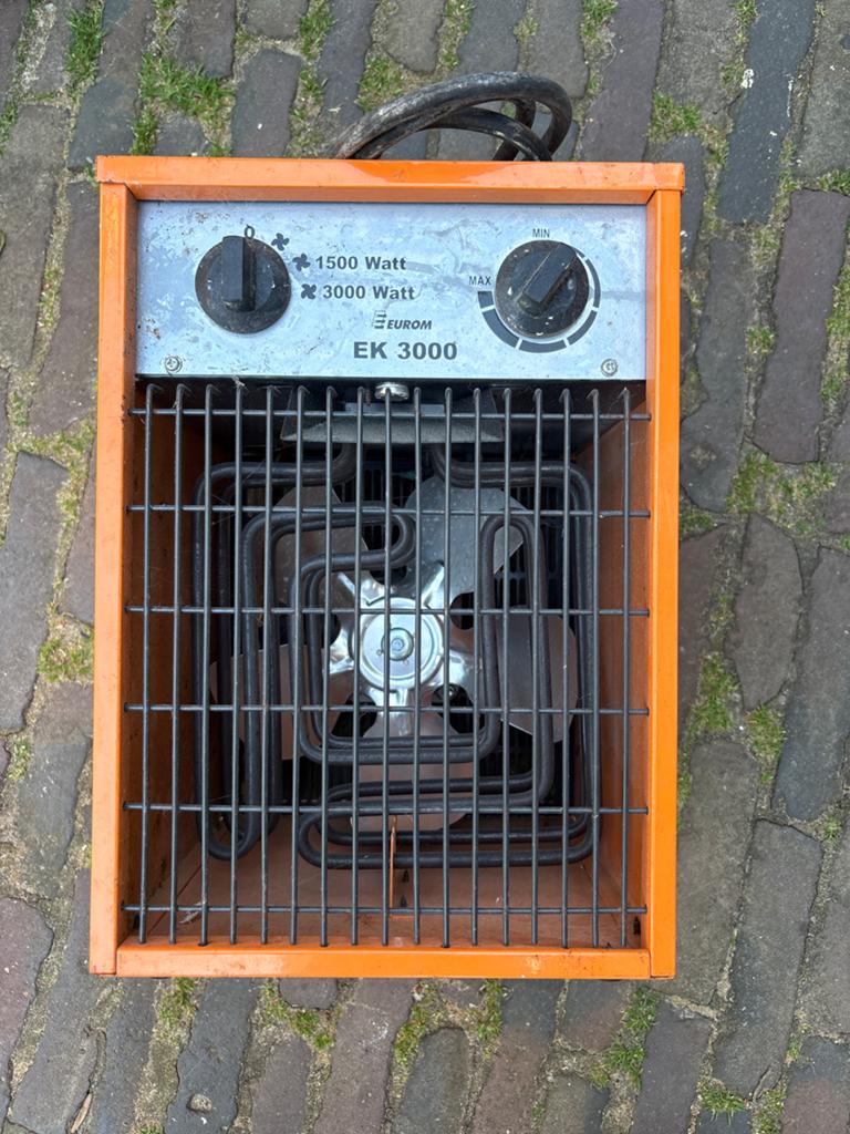 Eurom EK 3000 Bouwkachel / Elektrische Kachel 3000 Watt, Ophalen, Gebruikt