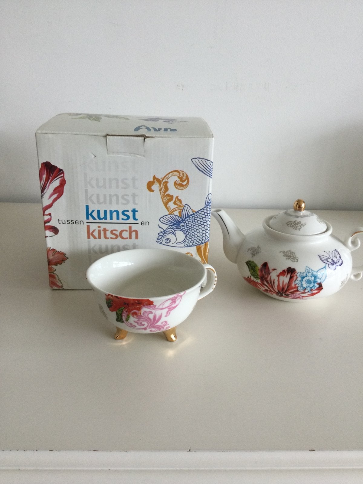 Limited Edition theepotje en kopje KUNST & KITCH NIEUW, Ophalen of Verzenden