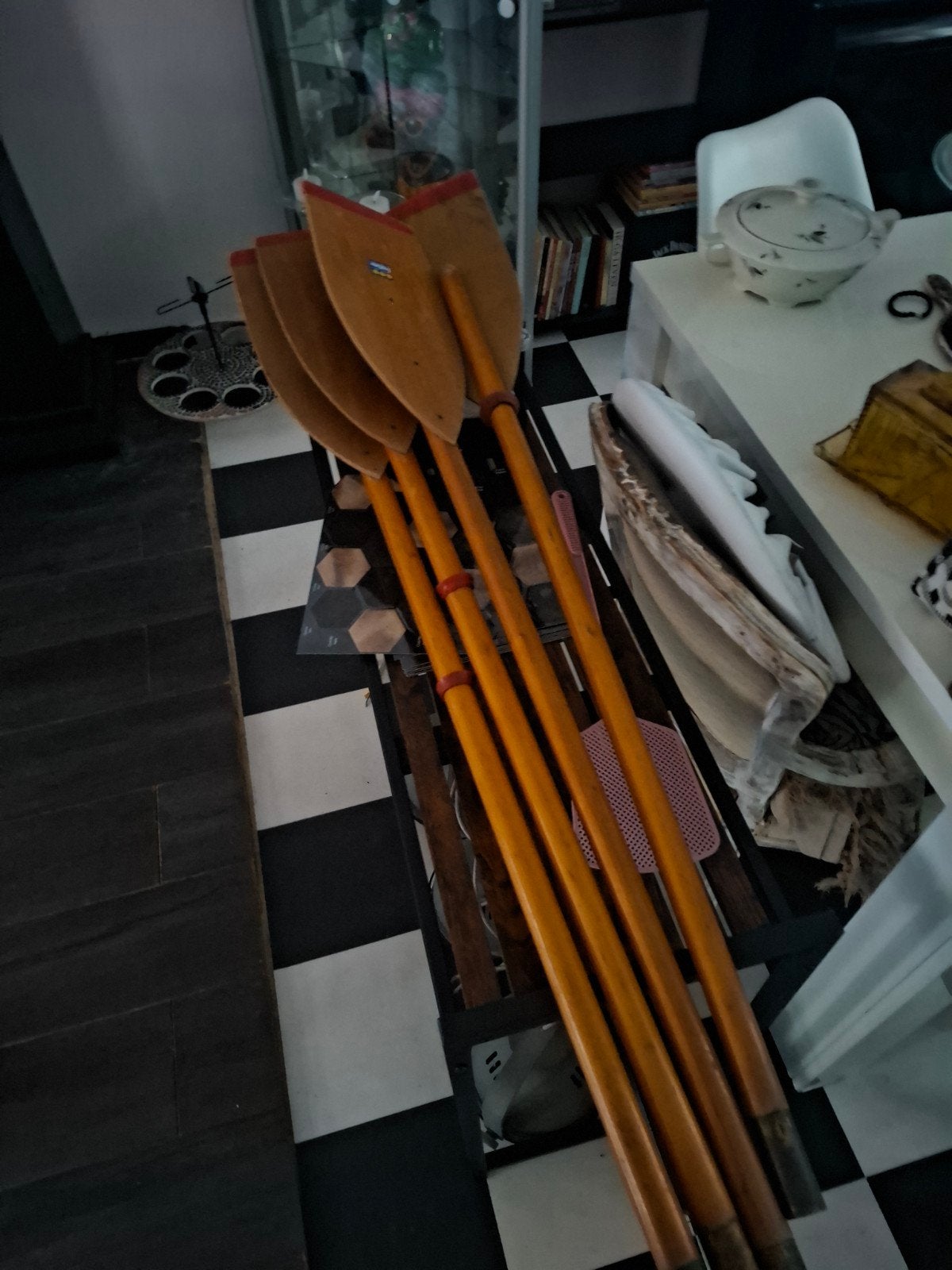 4 houten peddels, Watersport en Boten, Peddels, Ophalen