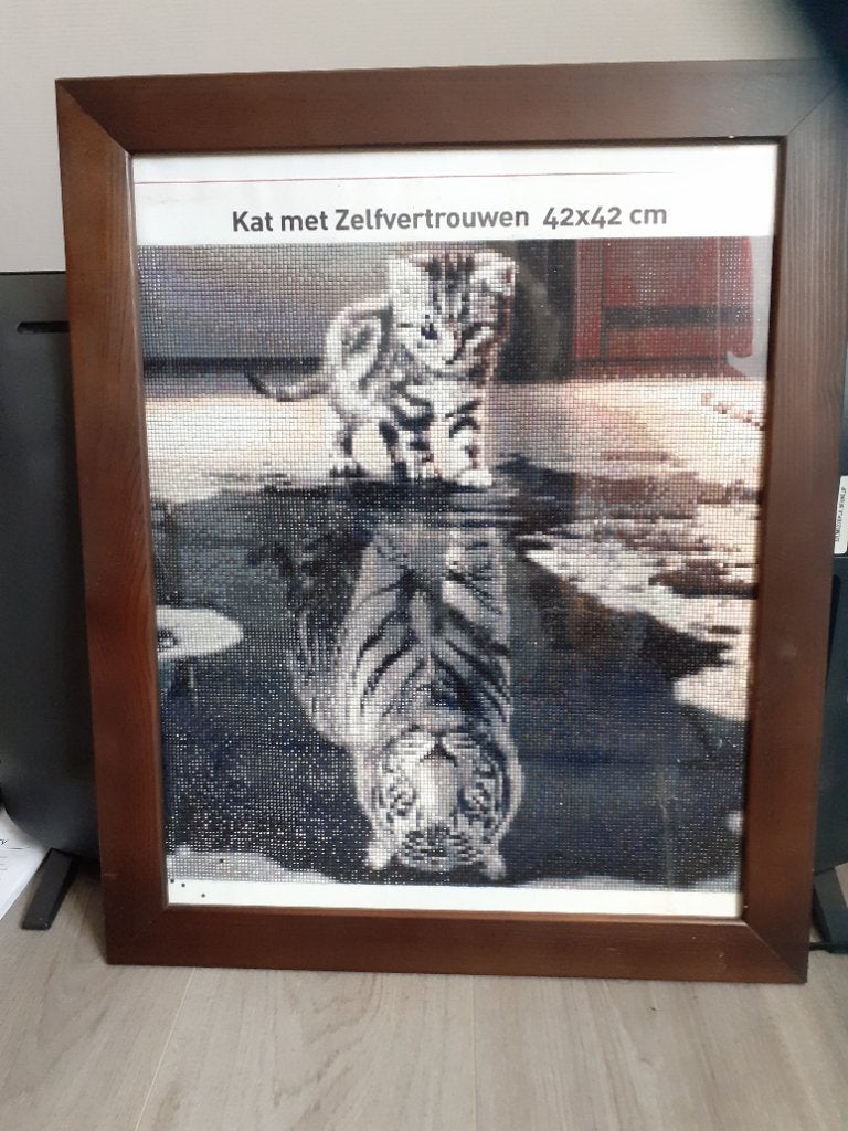 Diamond Painting schilderij mét lijst, Ophalen, 50 – 75, Minder dan 50 cm, Zo goed als nieuw