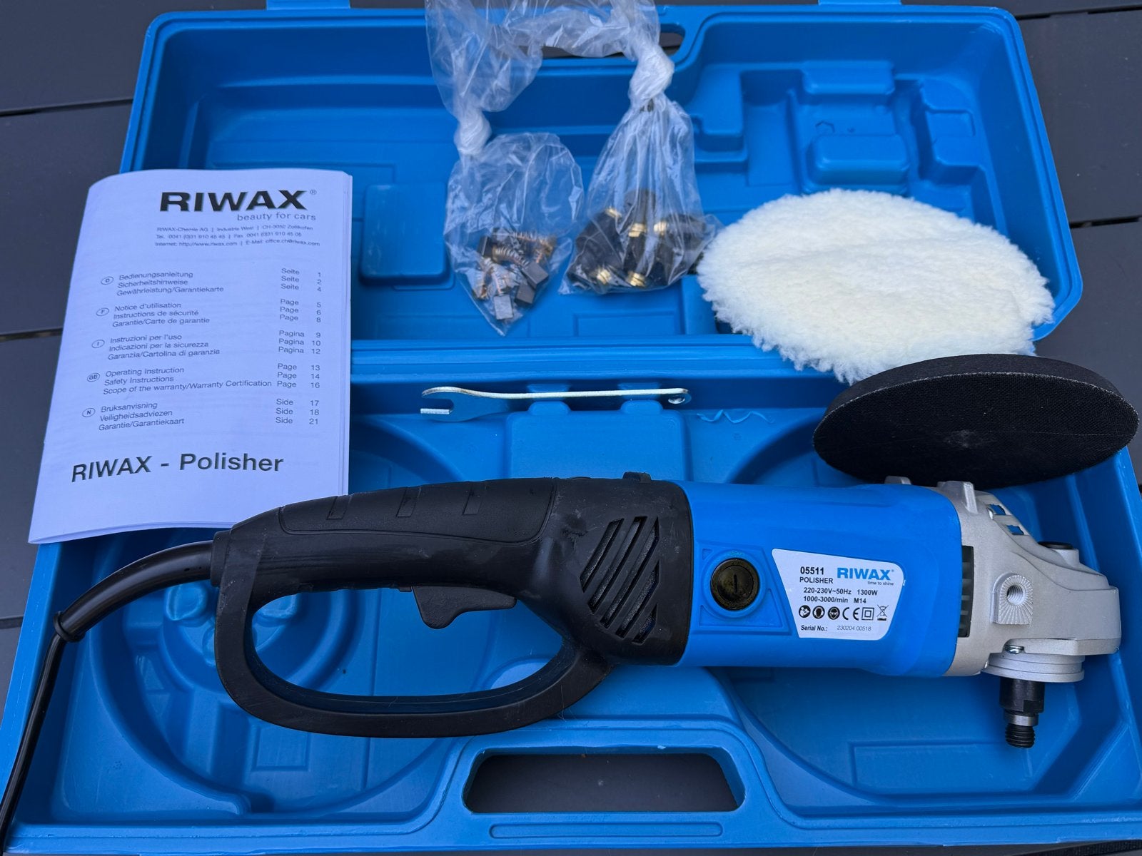 RIWAX Polijstmachine 1300W - in uitstekende staat, Ophalen, Zo goed als nieuw, 1200 watt of meer, Overige typen