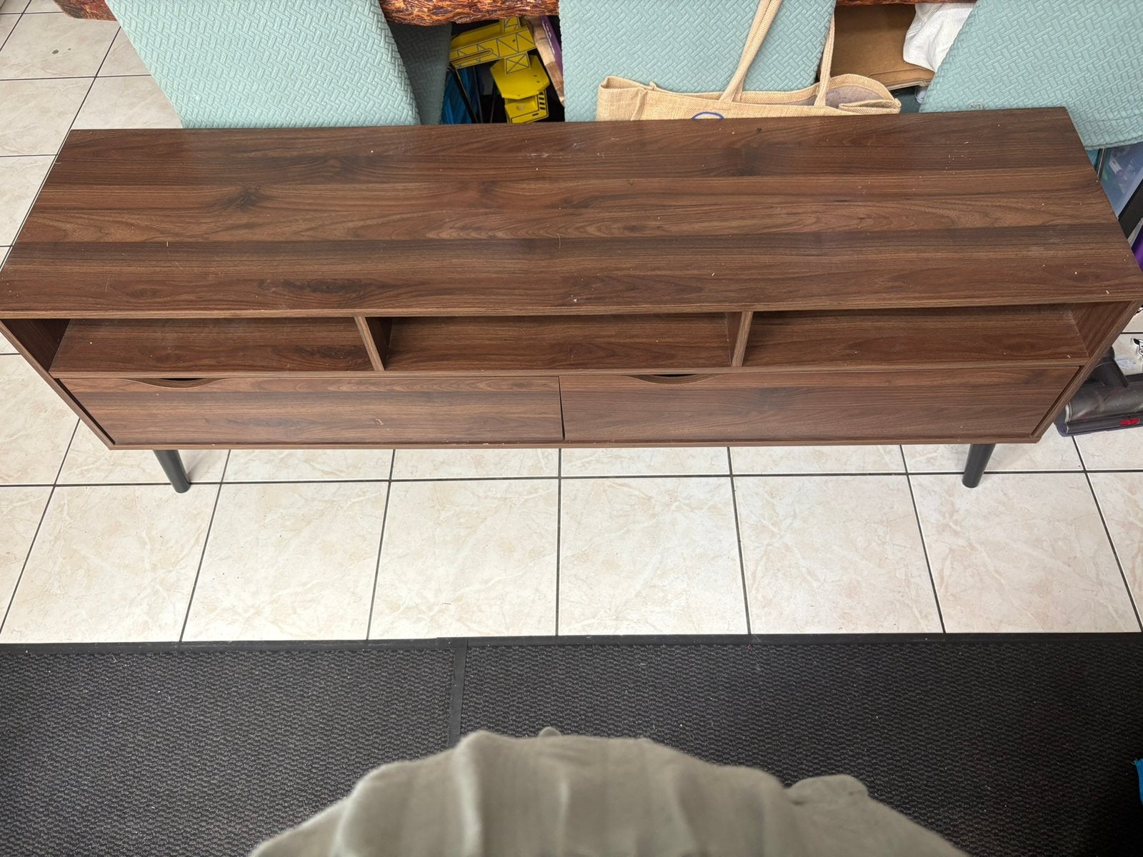 Tv meubel, Ophalen, Gebruikt, 150 tot 200 cm, Met lade(s)