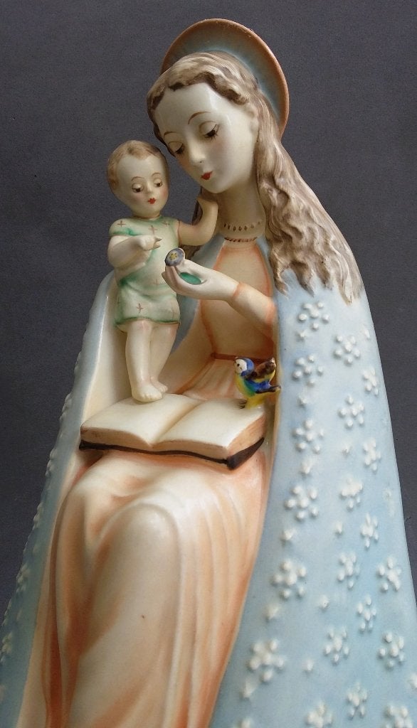 Omstreeks 1950 GROOT Goebel Beeld Maria Kind Mantel Madonna, Ophalen of Verzenden