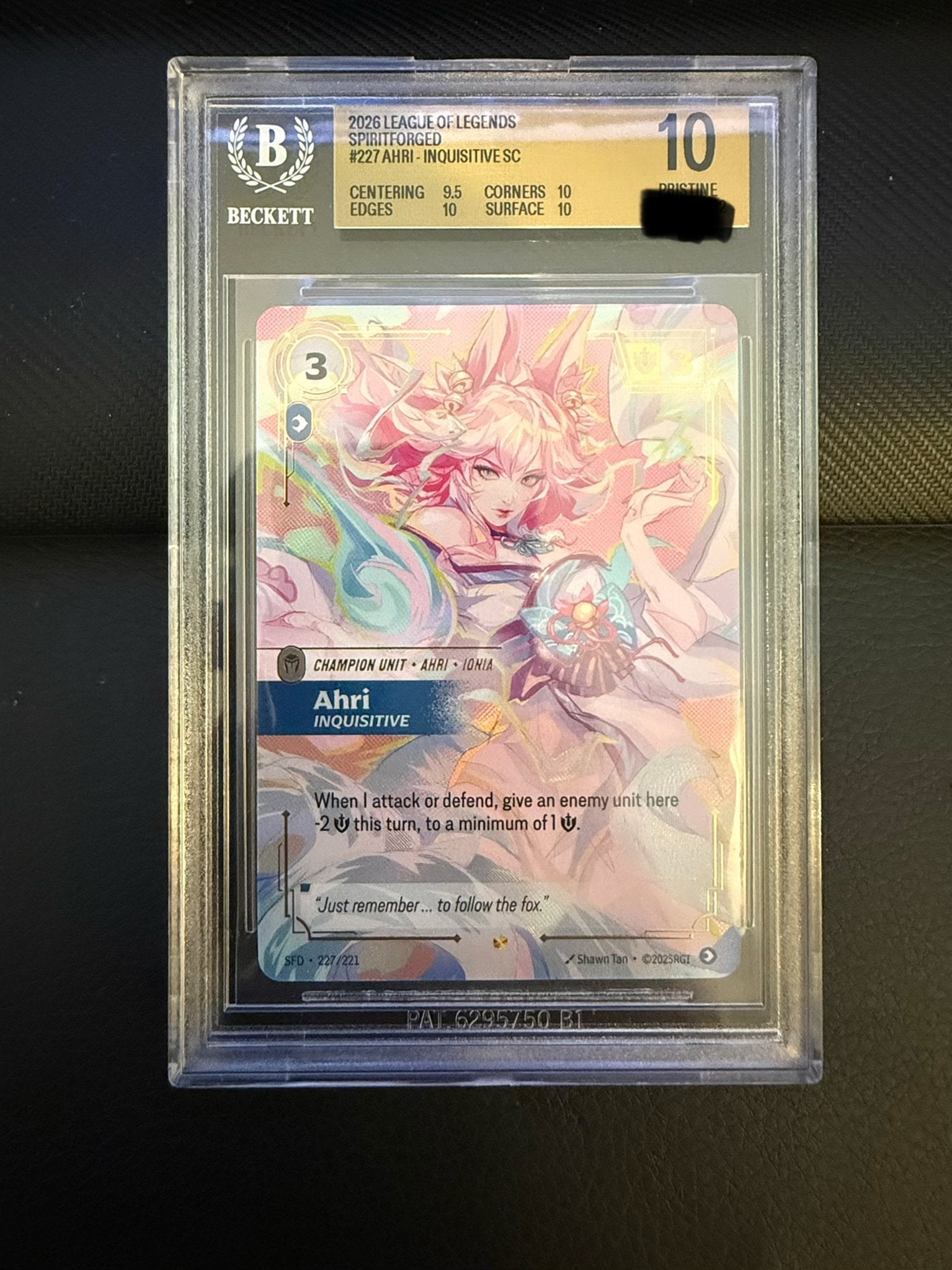 League of Legends Ahri Inquisitive BGS 10 Pristine, Ophalen, Nieuw, Losse kaart