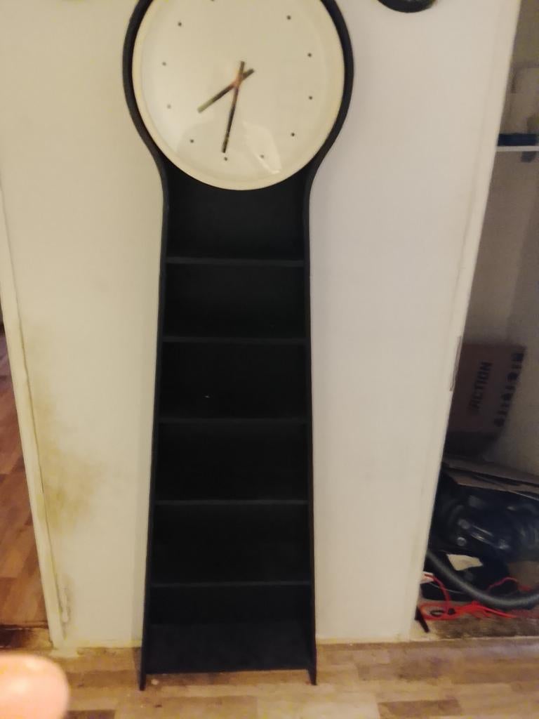 Moderne Staande Klok met Opbergruimte, Ophalen of Verzenden, Gebruikt, Analoog, Staande klok