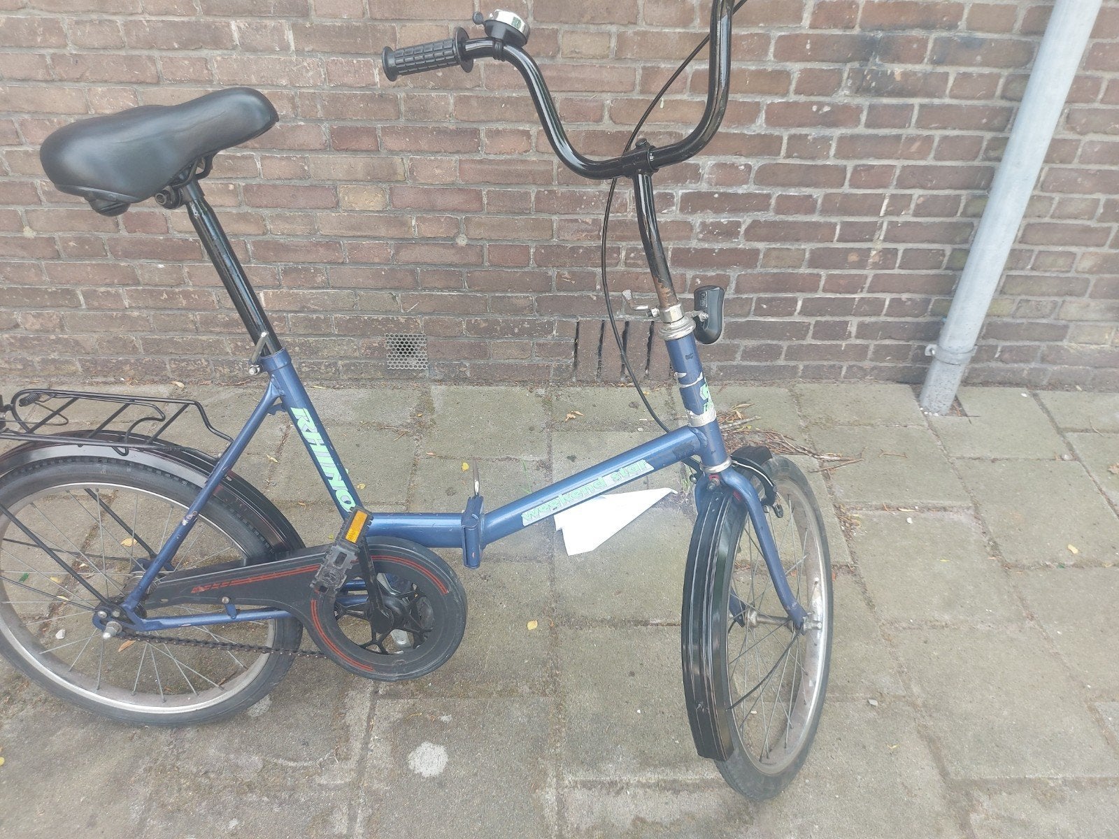 Rhino goede staat 20 inch terugtrap en handrem ledlicht vouw, Ophalen, Gebruikt, Deels opvouwbaar, Terugtraprem