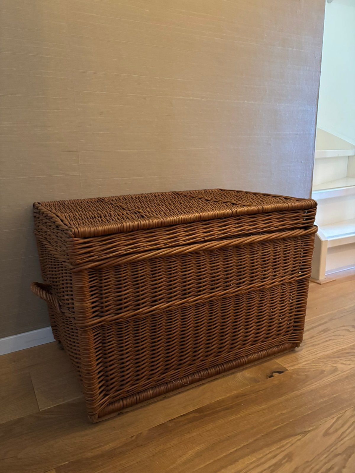 Vintage rotan kist / rieten mand, Huis en Inrichting, Ophalen, Overige materialen, Minder dan 50 cm, 50 tot 100 cm