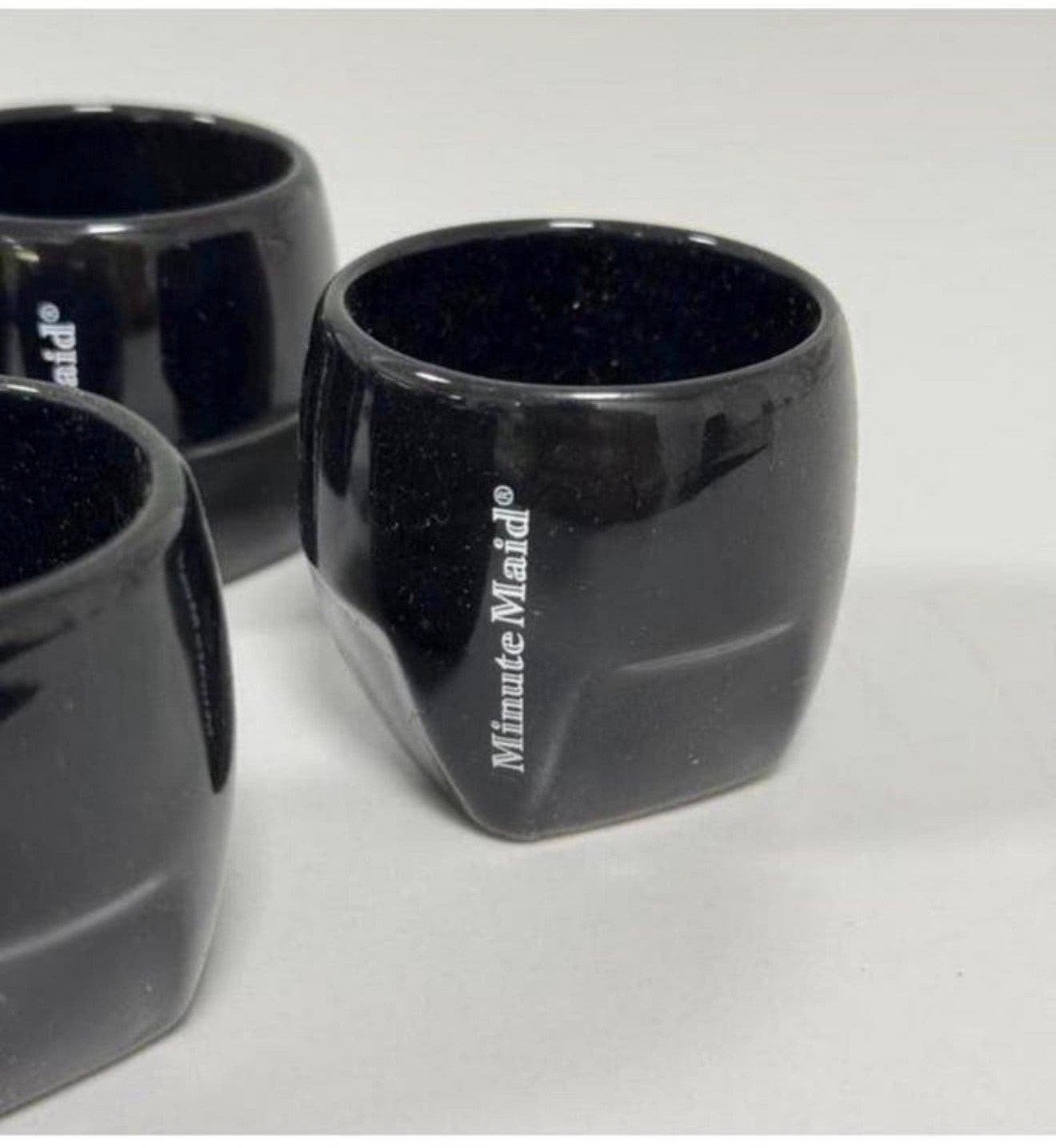 5x Mini borrelglaasjes shot-glas beker Minute Maid zwart, P, P, P, Ophalen of Verzenden