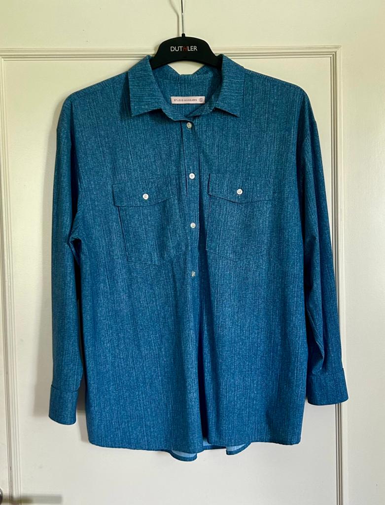 Blauwe Studio Anneloes Jeans blouse in maat S., Verzenden, Nieuw, Maat 36 (S), Blauw