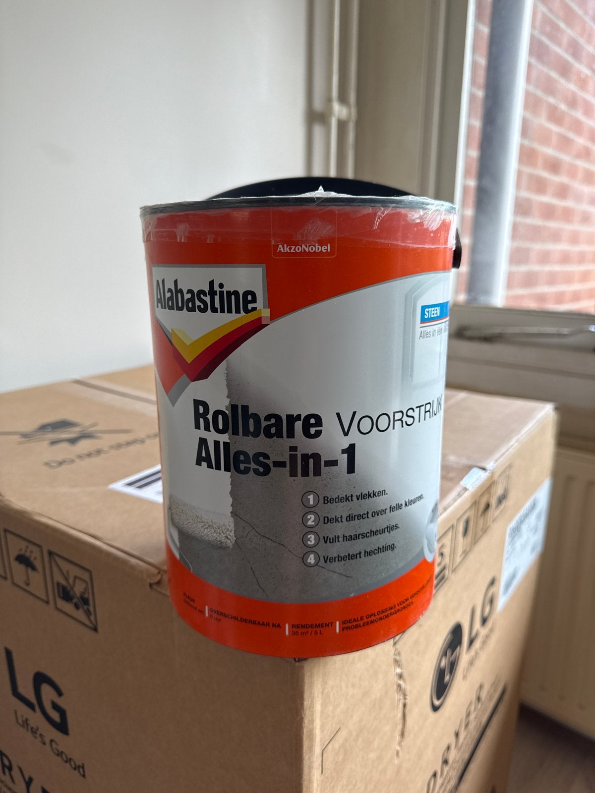 Alabastine Rolbare Voorstrijk Alles-in-1 (5 liter), Ophalen, Overige kleuren, 5 tot 10 liter, Nieuw