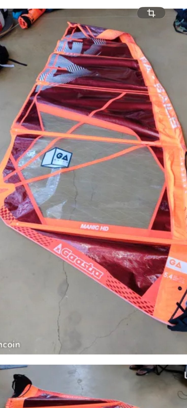 Gevraagd Gaastra Manic 5.4  2017 tm 2020 izgst oranje/rood, Watersport en Boten, Windsurfen, Gaastra, 5 tot 6.5 m², Ophalen of Verzenden