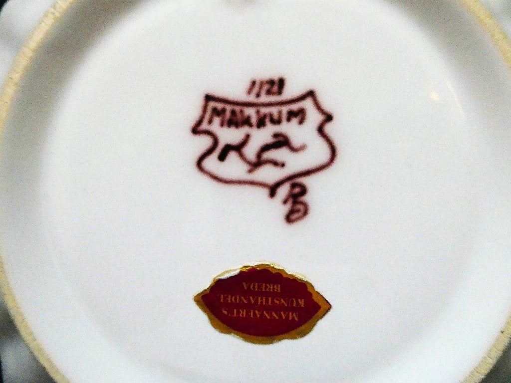 Makkum Tichelaar wandbordje polychrome met tulpen, Ophalen of Verzenden
