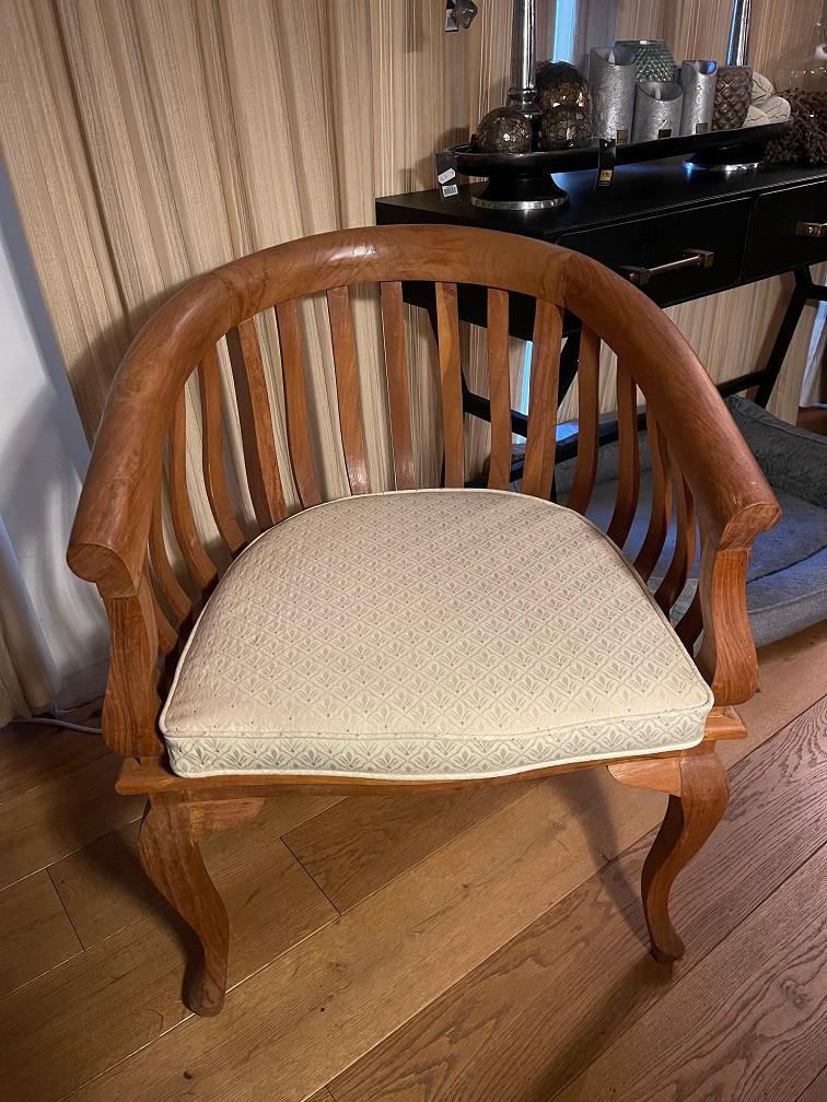 TEAKHOUTEN ARMSTOELEN MASSIEF TEAK TOPKWALITEIT, Ophalen, Zo goed als nieuw, Vijf, Zes of meer stoelen, Info@houseofcoco.nl