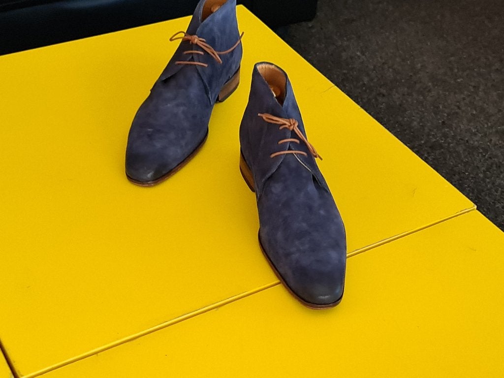 Nieuw GREVE Suede half hoog schoenen met blauwe kleur 40, Ophalen, Blauw, Nieuw, Greve