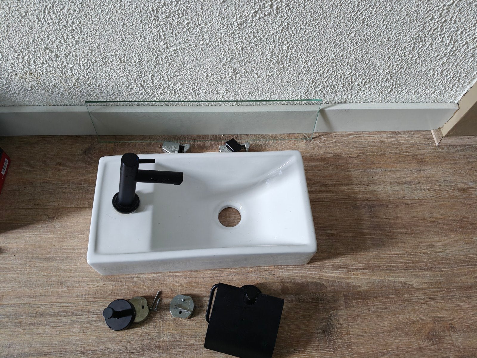 Toilet wasbak set, Ophalen, Zo goed als nieuw, Zwart, Overige typen