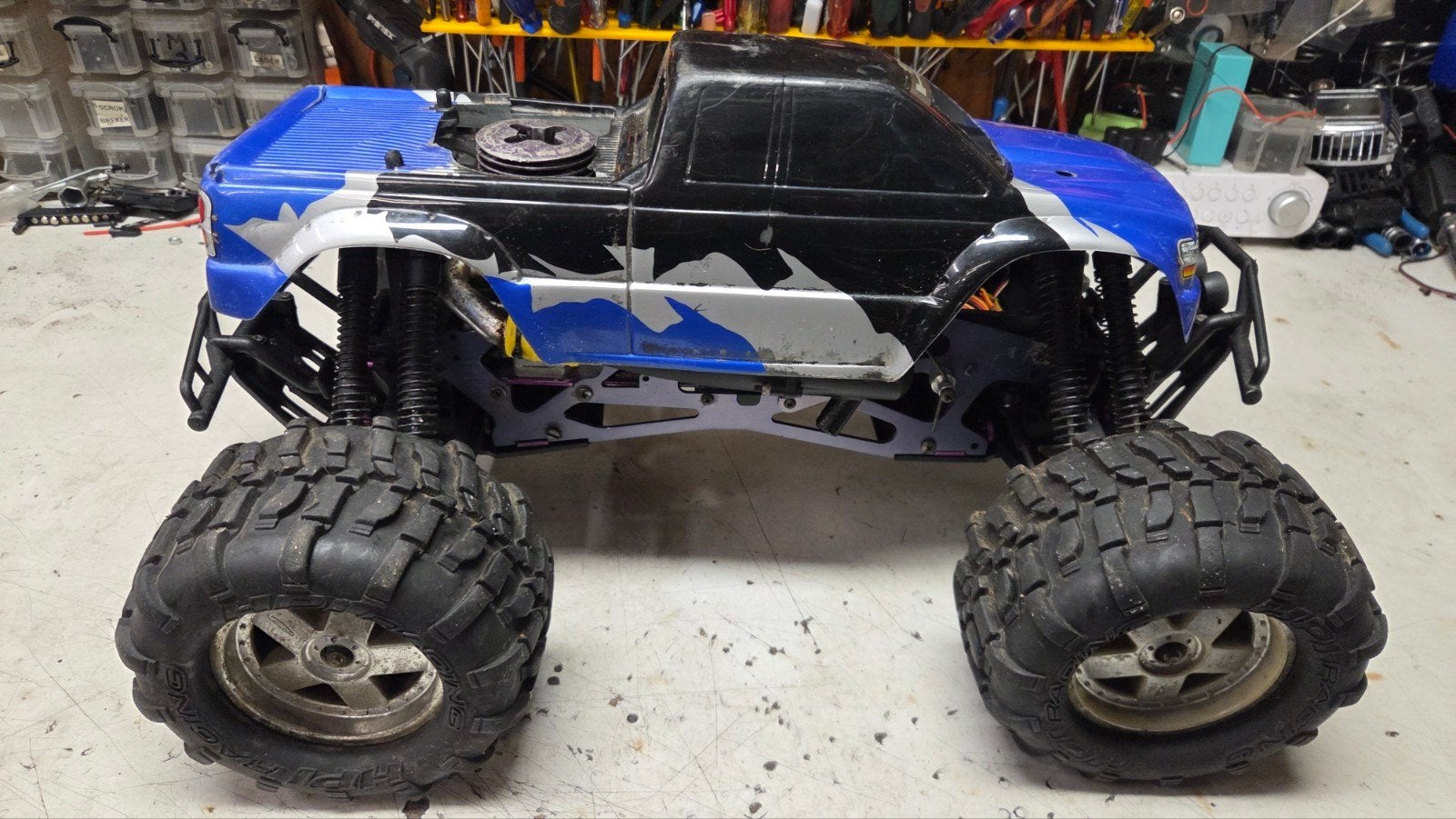 Te koop leuke hpi savage, Gebruikt, Ophalen of Verzenden, Auto onroad, Schaal 1:8