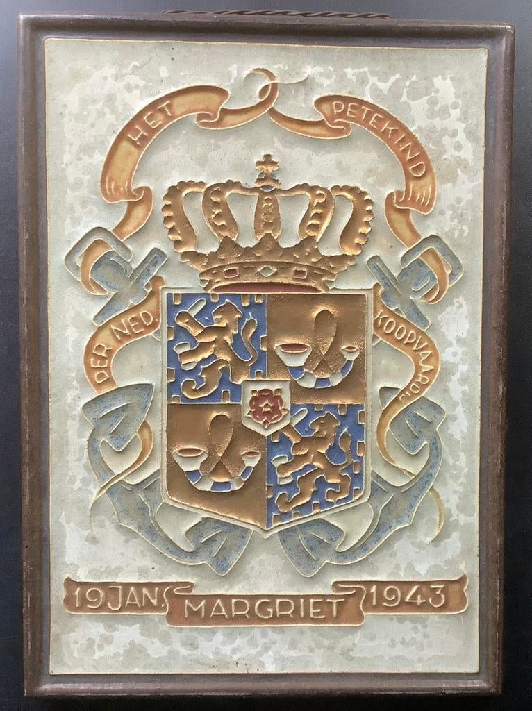 Tegel, Porceleyne Fles, Henk Tieman, Margriet, wo2, ww2,, Ophalen of Verzenden, Zo goed als nieuw, Overige typen
