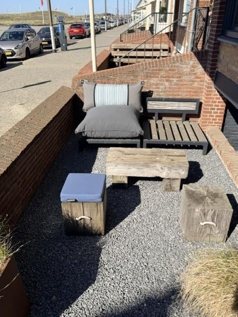 Loungeset Big Pillows, Tuin en Terras, Ophalen, 4 zitplaatsen, Gebruikt, Hardhout