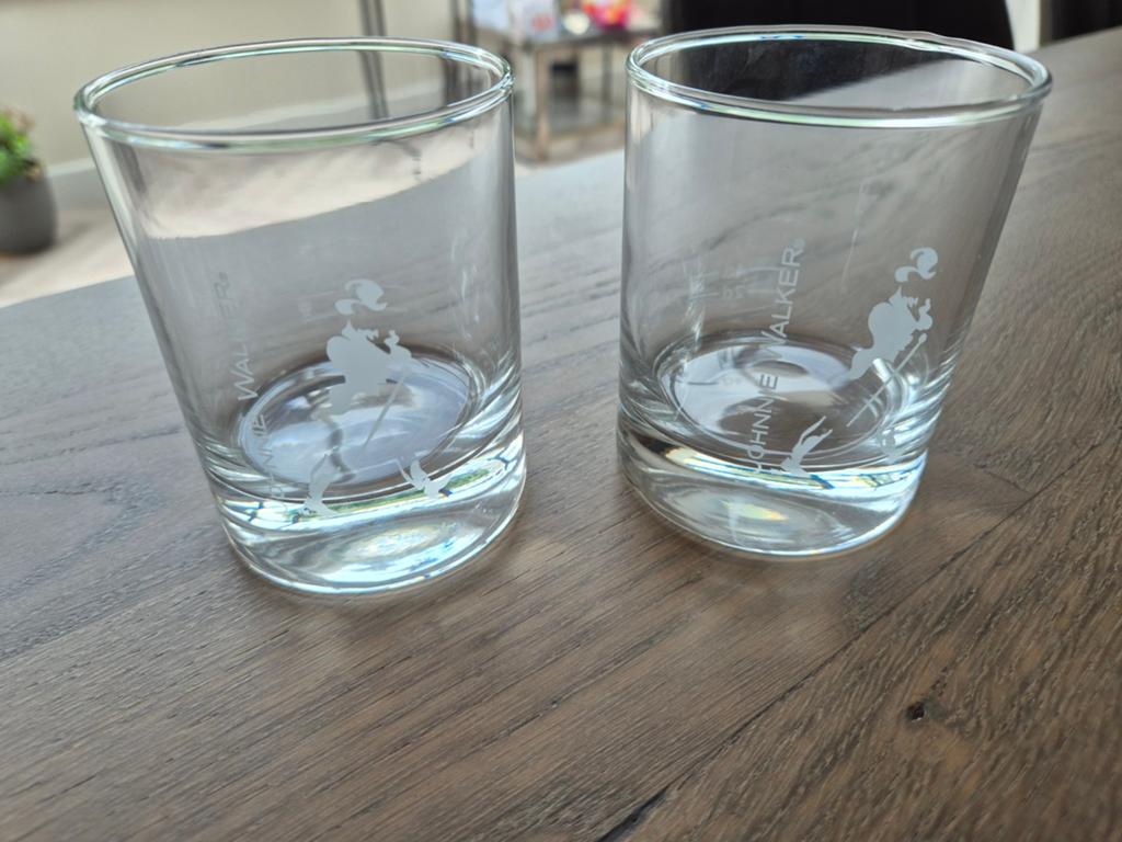 2 Nieuwe Johnny Walker whisky glazen, Ophalen of Verzenden, Nieuw, Borrel- of Shotglas