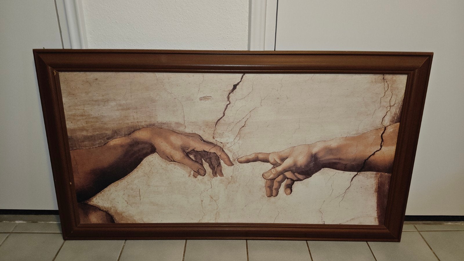 Schilderij handen Jezus en Mozes, Ophalen of Verzenden