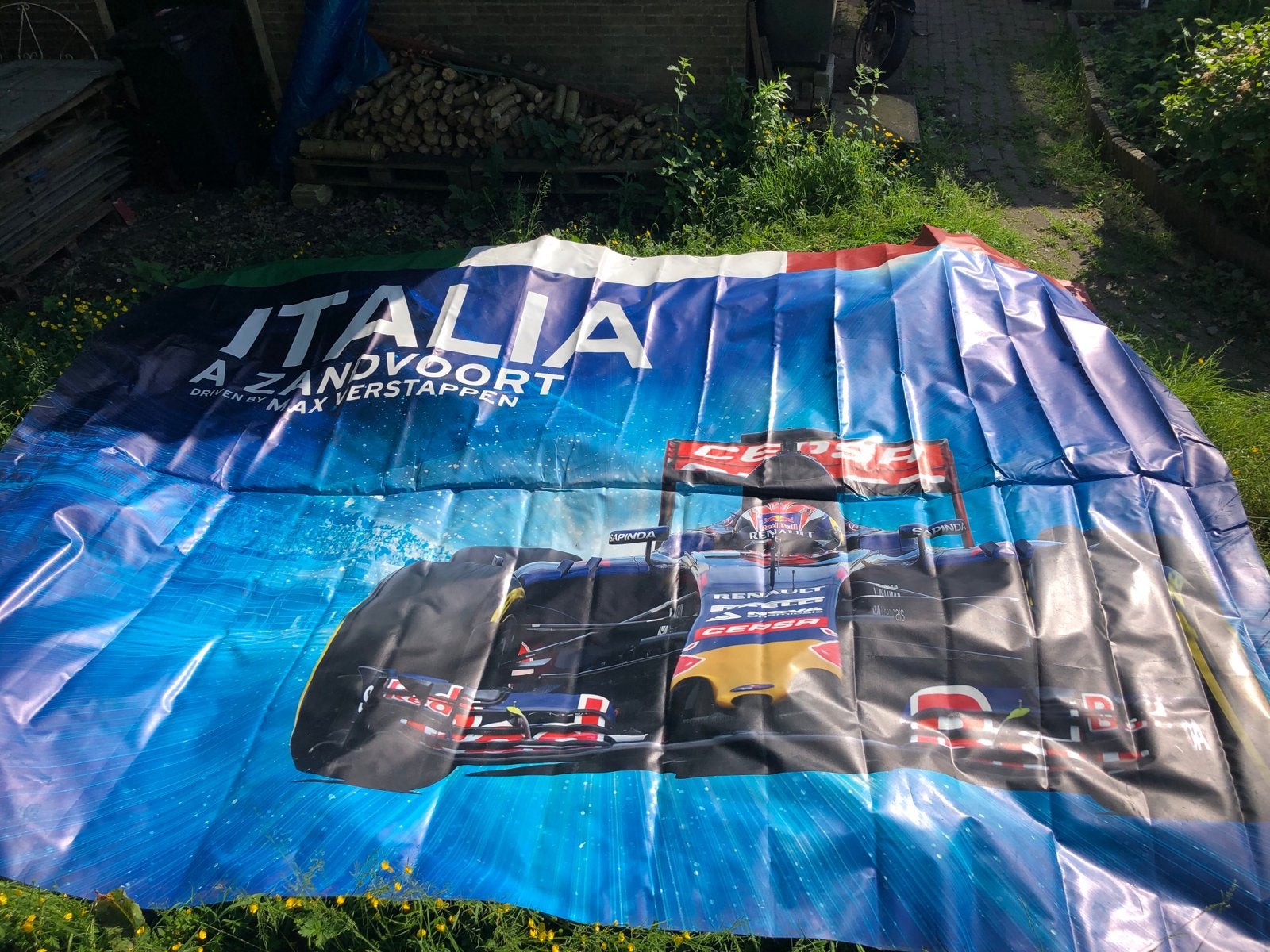 Max Verstappen canvas zeil - Italia Zandvoort 3x5m, Gebruikt, Meerkleurig, Ophalen of Verzenden, Modern