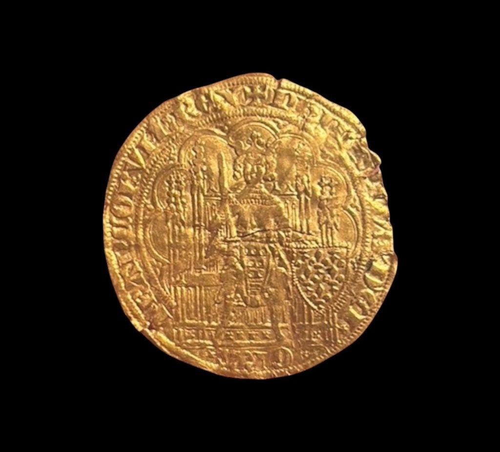 Gouden schild - Filips VI van Valois, Ophalen of Verzenden, Frankrijk, Losse munt, Goud