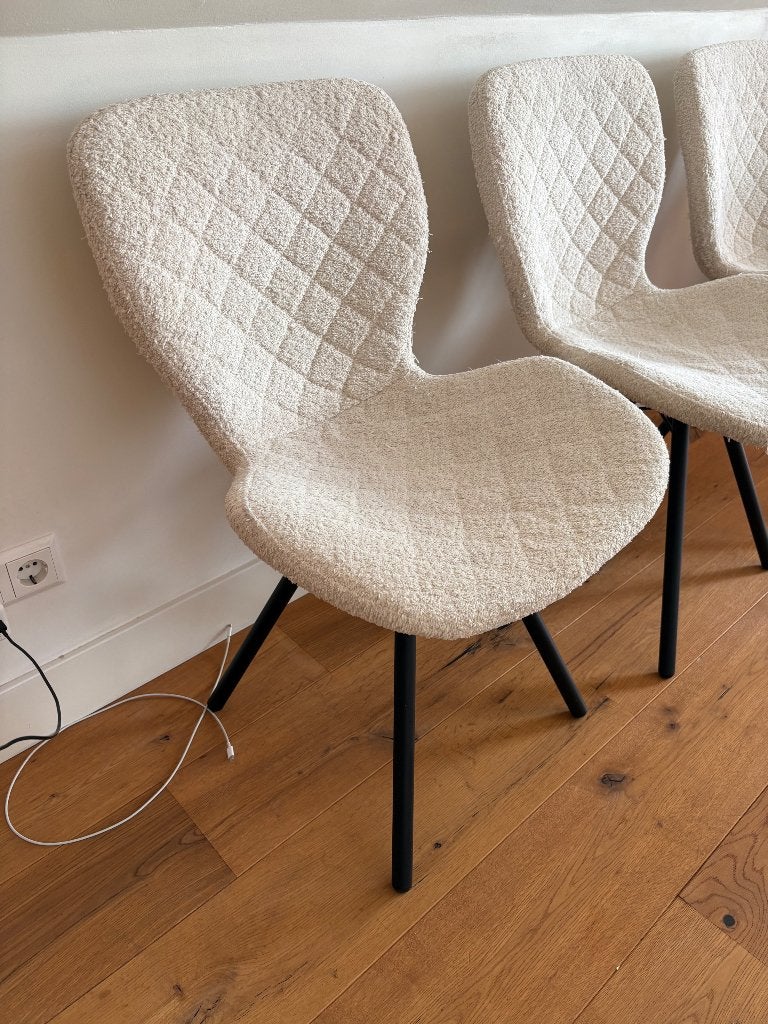 Dining chairs, Huis en Inrichting, Stoelen, Ophalen, Wit, Stof, Vier