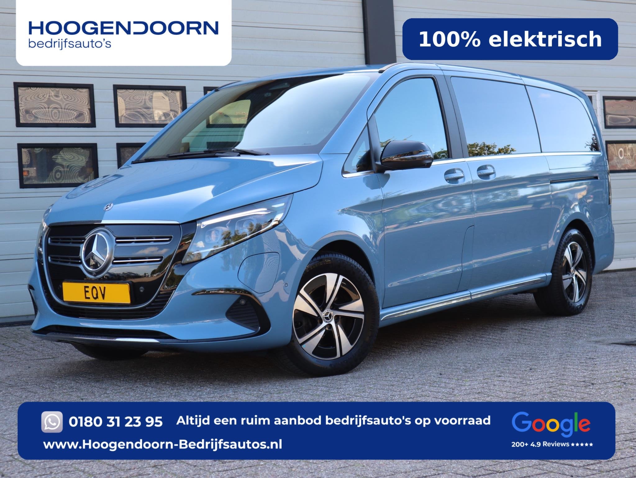 Mercedes-Benz EQV 300 90 kWh Avantgarge AMG - 8 Pers - elc., Auto's, Gebruikt, 8 stoelen, Blauw, 90 kWh