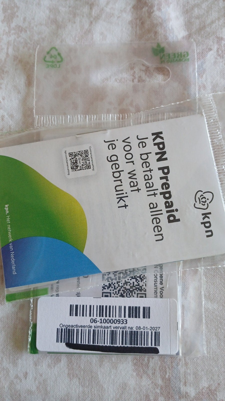 MOOI NUMMER KPN PREPAID 0610000933, Ophalen of Verzenden, Nieuw, KPN, Simkaart